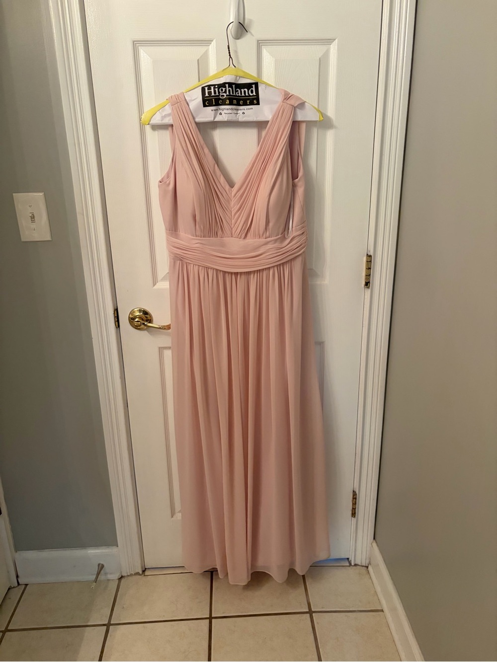 Blush pink bridesmaid dress